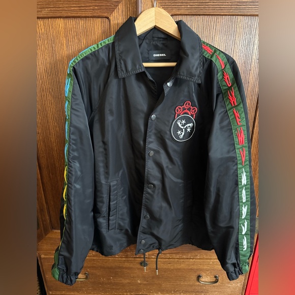 Diesel Other - Diesel Men's Jacket Black with Dragon Embroidery size M